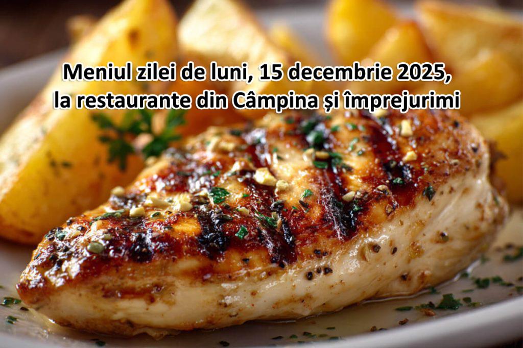 Luni, 15 decembrie 2025. Meniul zilei la restaurante din Câmpina și împrejurimi