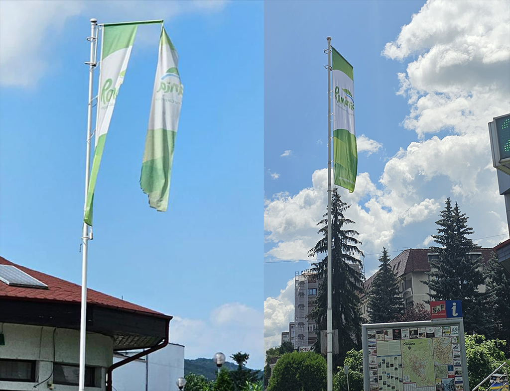 Câmpina, mileniul III. Steagul rupt de la Centrul Turistic a fost înlocuit