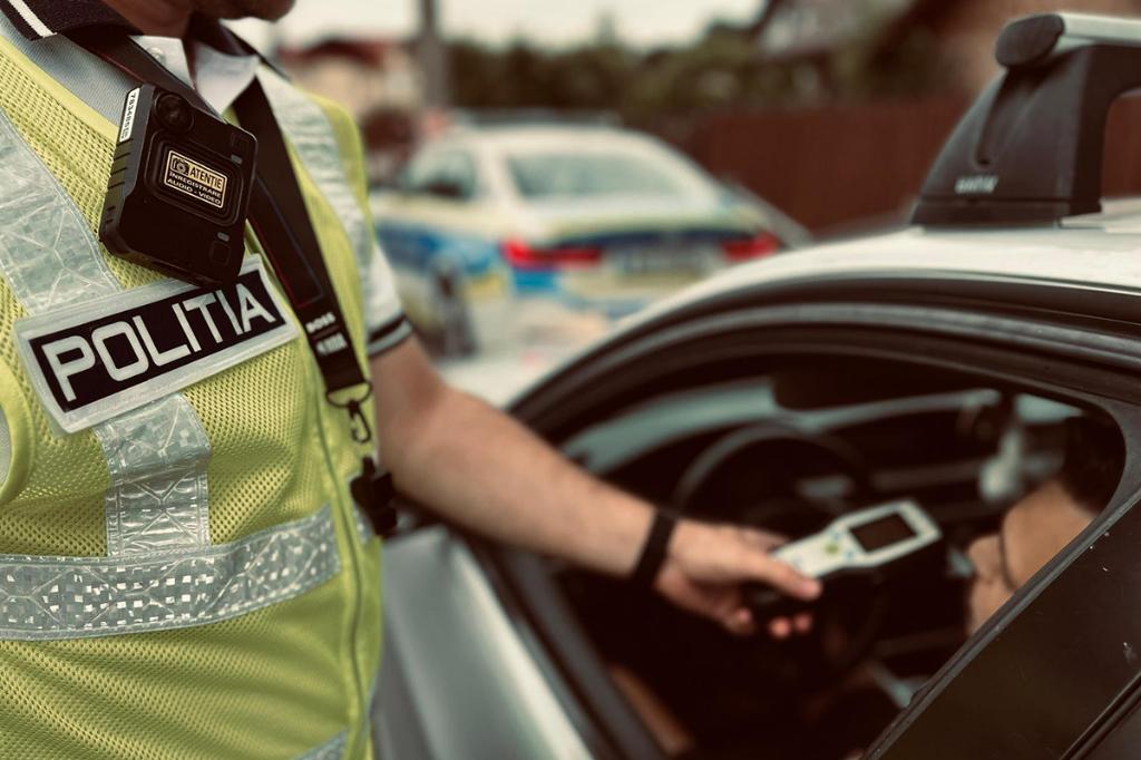 Sub influența alcoolului, un bărbat de 50 ani a intrat cu mașina într-un stâlp