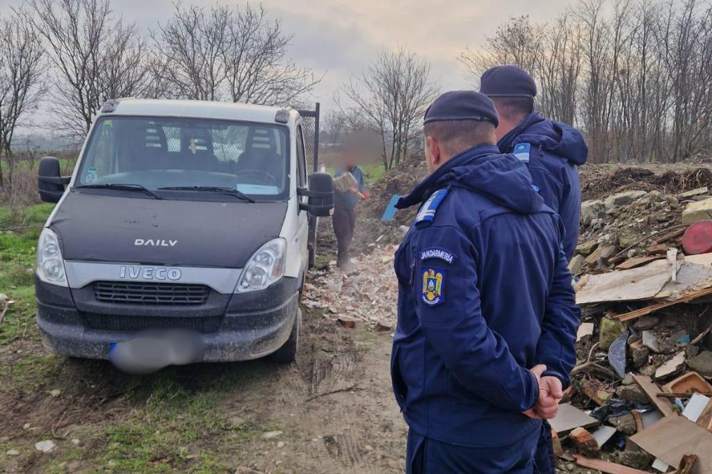 Amendă de 30.000 lei și autovehicul confiscat pentru deșeuri aruncate ilegal