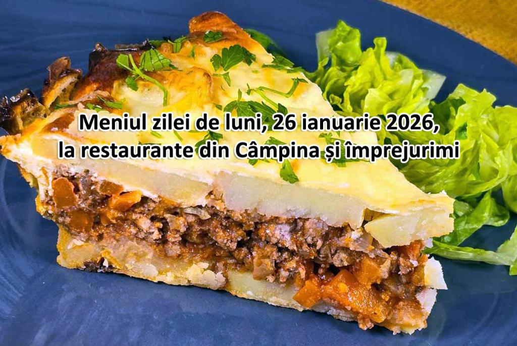 Luni, 26 ianuarie 2026. Meniul zilei la restaurante din Câmpina și împrejurimi