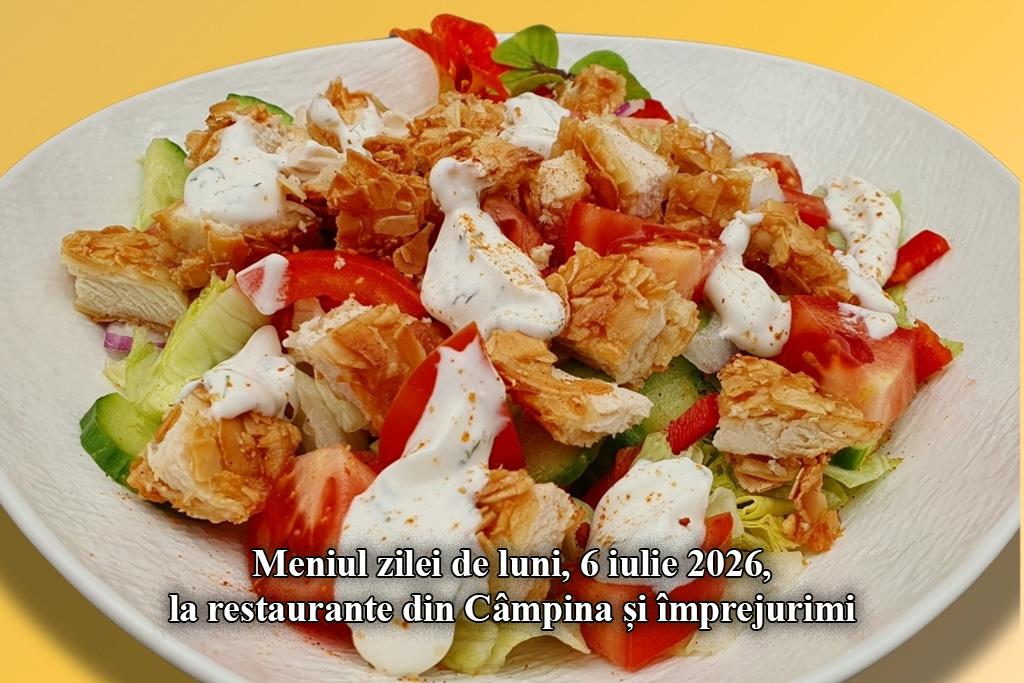 Luni, 6 iulie 2026. Meniul zilei la restaurante din Câmpina și împrejurimi