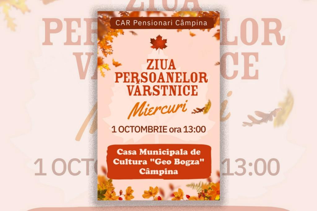 Ziua Persoanelor Vârstnice va fi marcată printr-un spectacol organizat de CAR Pensionari Câmpina