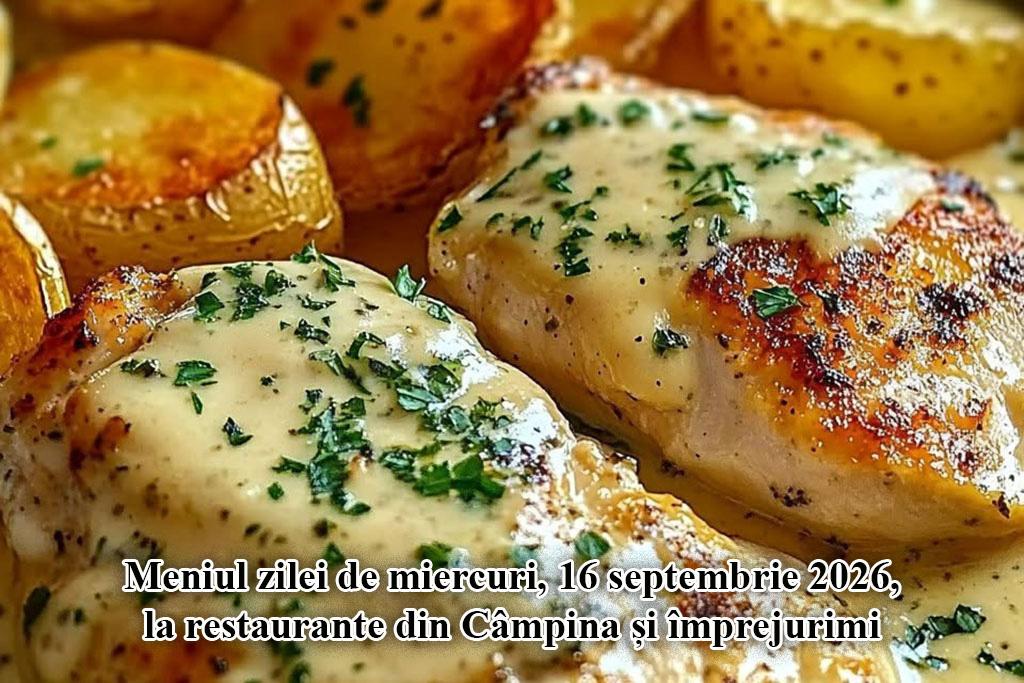 Miercuri, 16 septembrie 2026. Meniul zilei la restaurante din Câmpina și împrejurimi