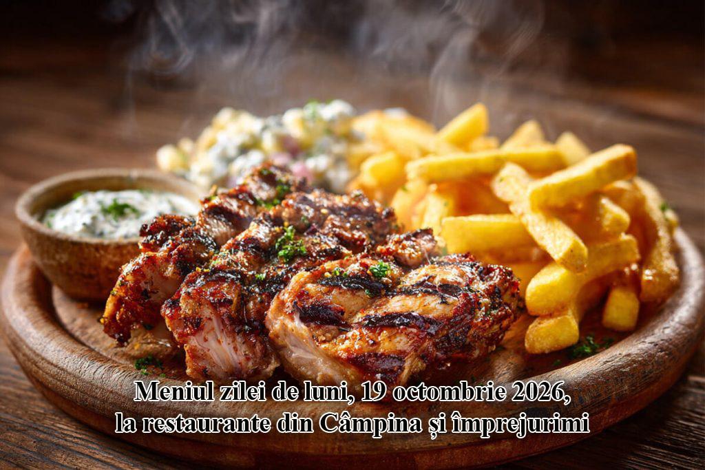 Luni, 19 octombrie 2026. Meniul zilei la restaurante din Câmpina și împrejurimi