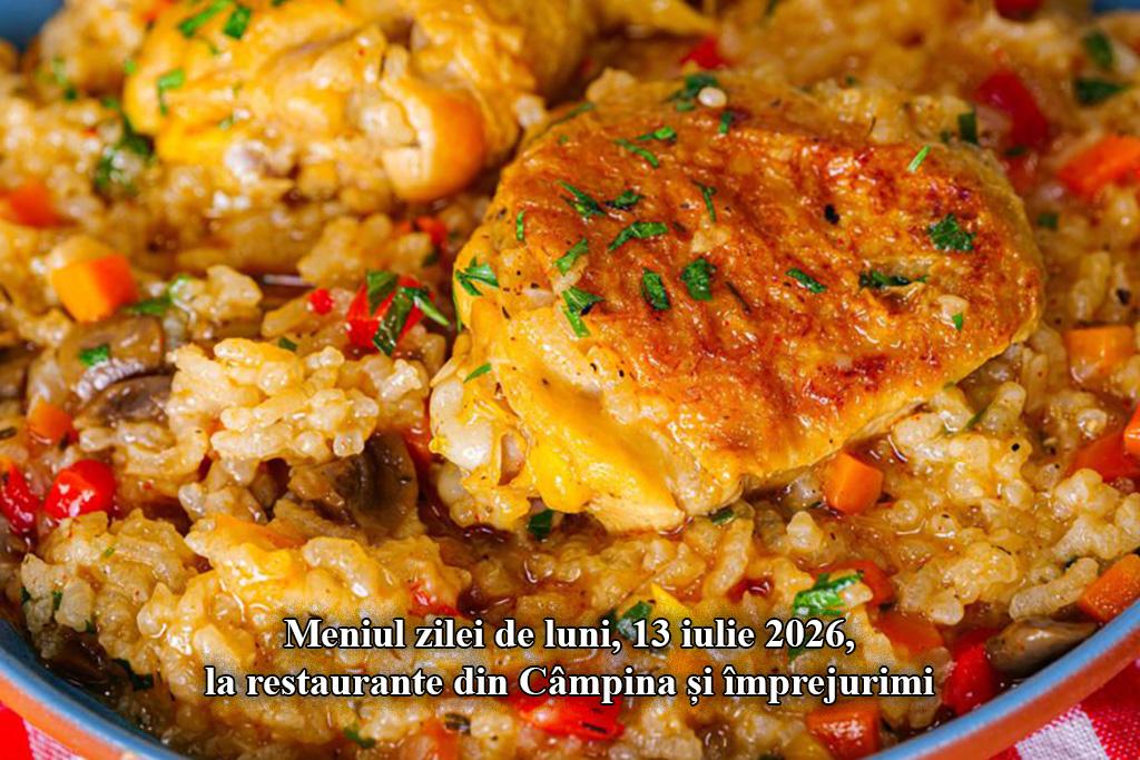 Luni, 13 iulie 2026. Meniul zilei la restaurante din Câmpina și împrejurimi