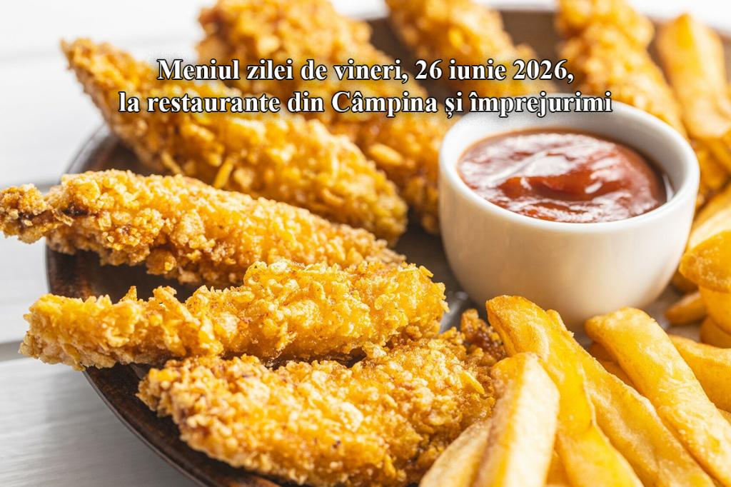 Vineri, 26 iunie 2026. Meniul zilei la restaurante din Câmpina și împrejurimi