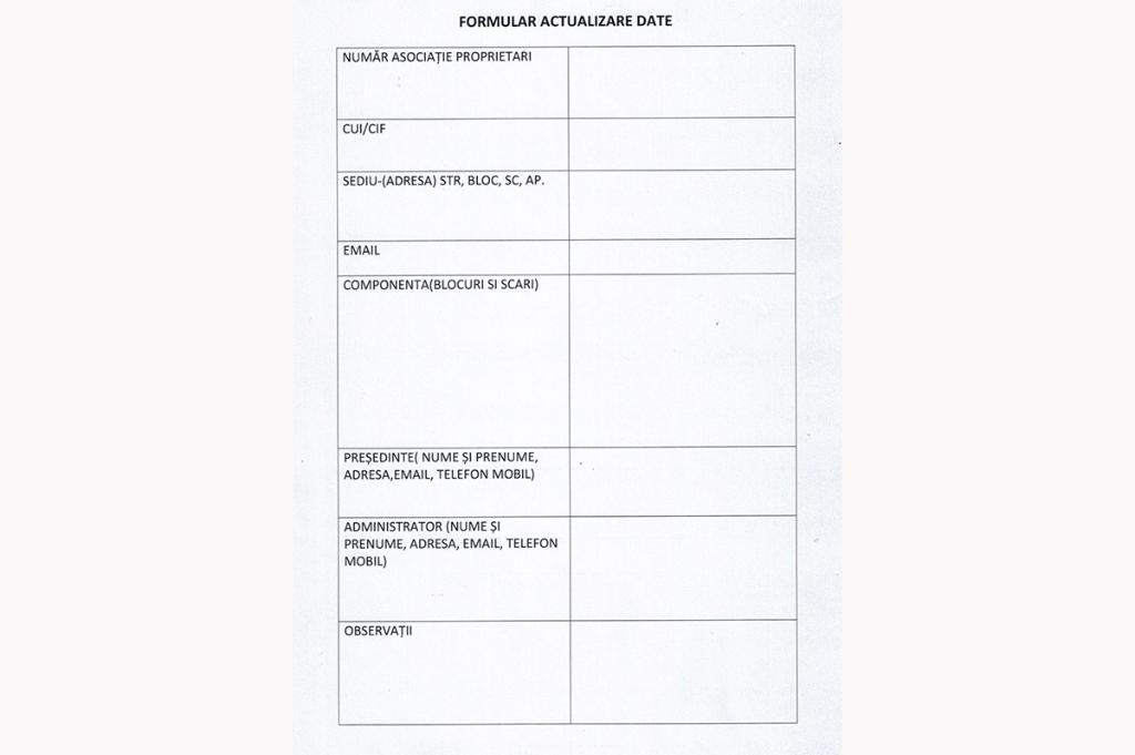 Primăria Câmpina face un apel pentru actualizarea datelor de contact ale președinților și administratorilor asociațiilor de proprietari