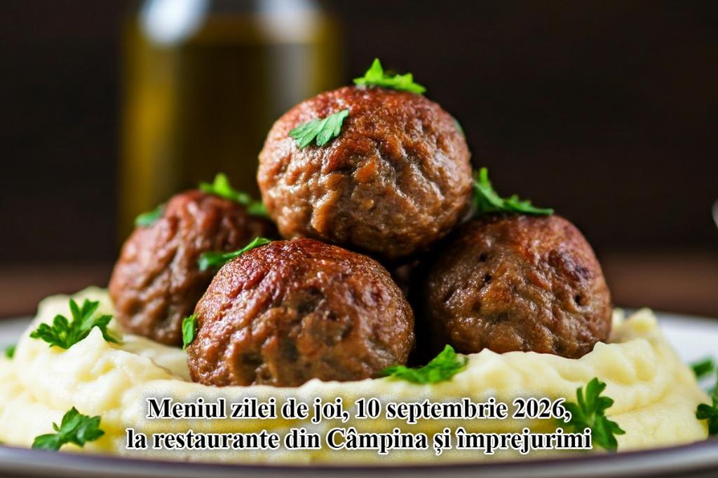 Joi, 10 septembrie 2026. Meniul zilei la restaurante din Câmpina și împrejurimi