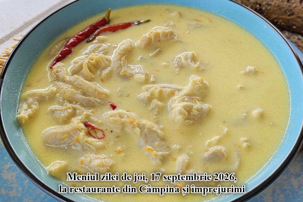 Joi, 17 septembrie 2026. Meniul zilei la restaurante din Câmpina și împrejurimi