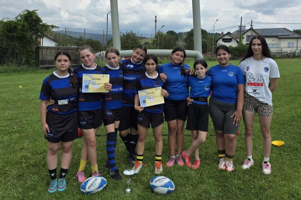 Rugby feminin sub 14 ani. CS Ursul Măgureni a câștigat etapa a doua a Cupei Valahia, de la Pravăț - Argeș