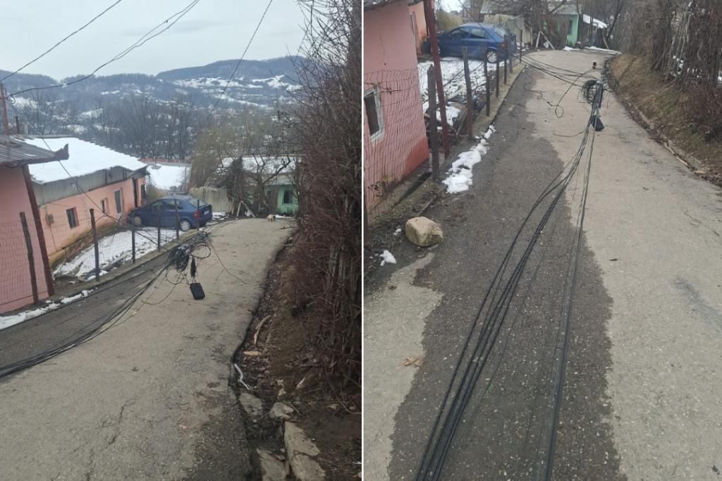 De două săptămâni, locuitorii de pe Aleea Scărișoarei din Câmpina trăiesc la limita pericolului