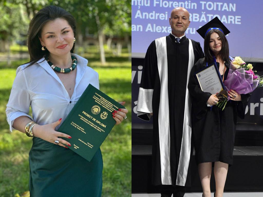 Câmpineanca Daria Teodora Burloiu, șefă de promoție a Facultății de Inginerie Industrială și Robotică din cadrul Politehnicii București