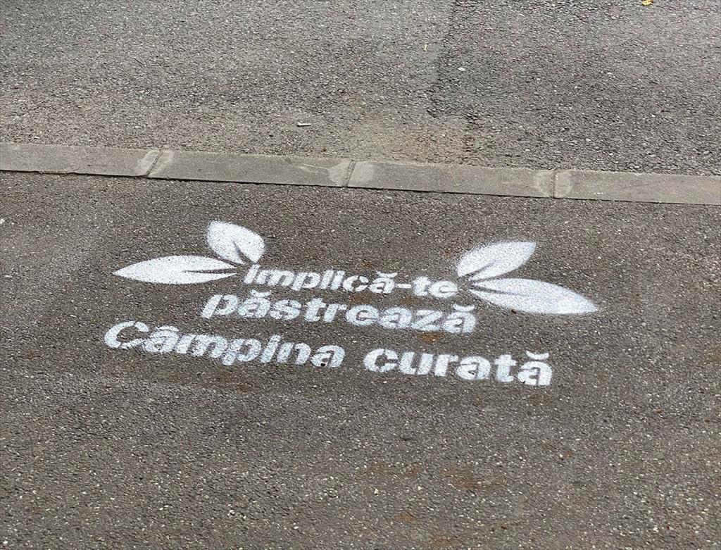Mesaje pe asfalt, în ultima etapă a campaniei ”Câmpina curată”