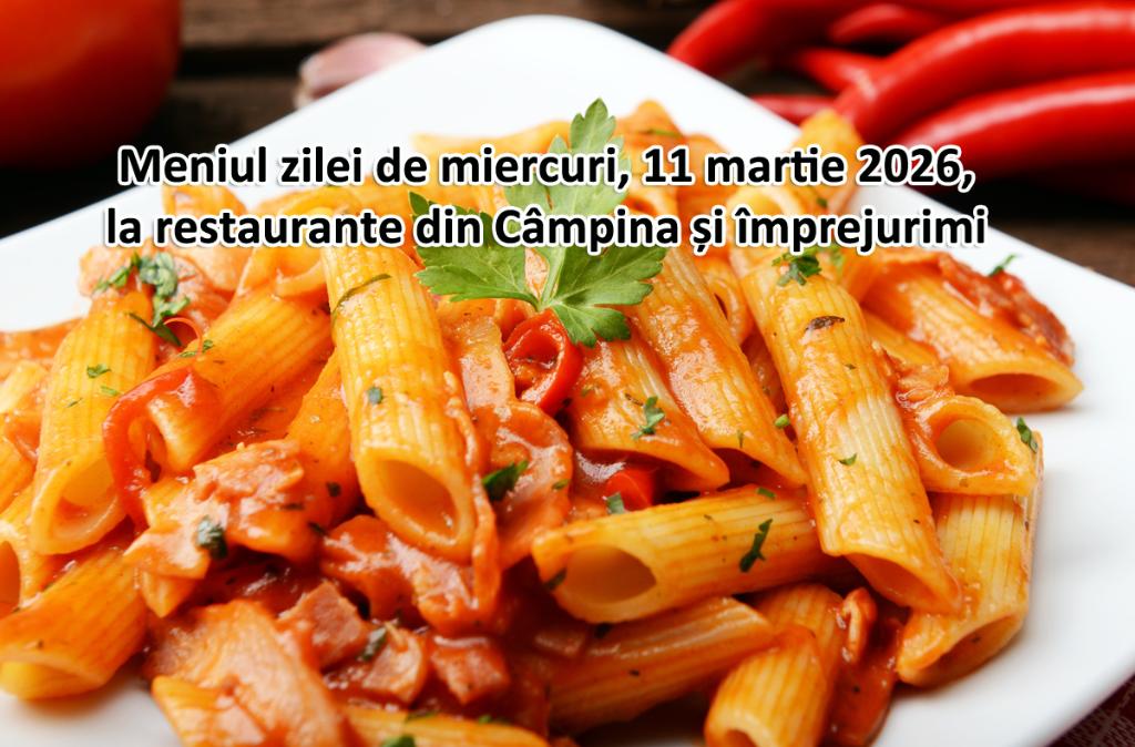 Miercuri, 11 martie 2026. Meniul zilei la restaurante din Câmpina și împrejurimi