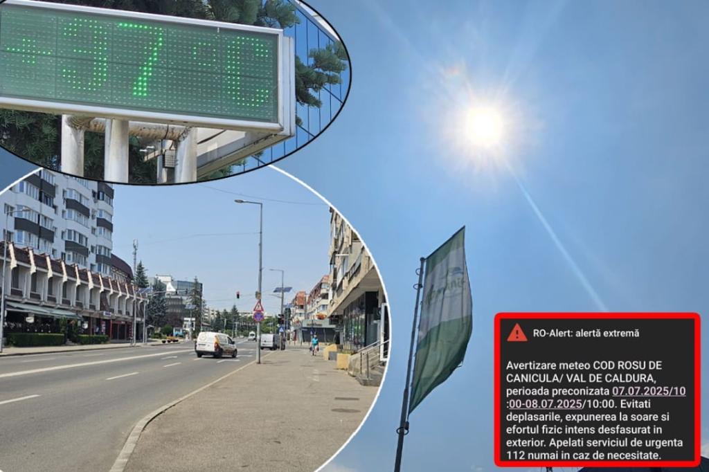 Câmpina, sub COD ROȘU de caniculă!