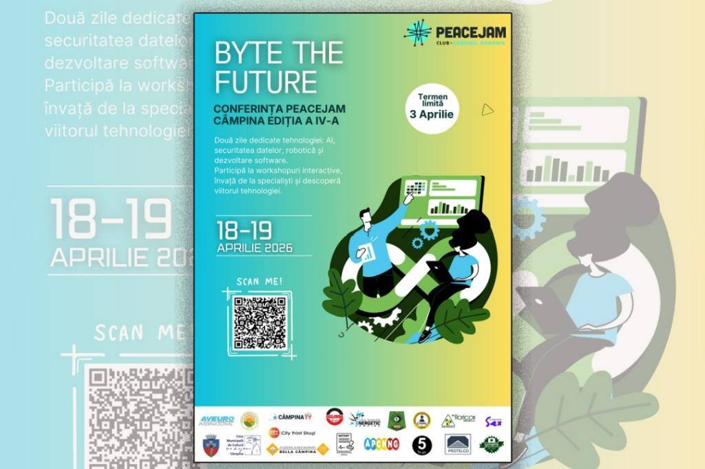„Byte the Future”, tema ediției a patra a Conferinței PeaceJam, de la finalul acestei săptămâni, la Câmpina