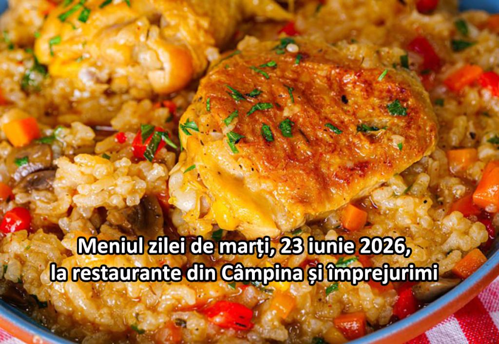 Marți, 23 iunie 2026. Meniul zilei la restaurante din Câmpina și împrejurimi