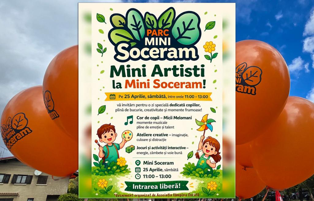 25 aprilie - o zi dedicată copiilor în Parcul Mini Soceram din Câmpina