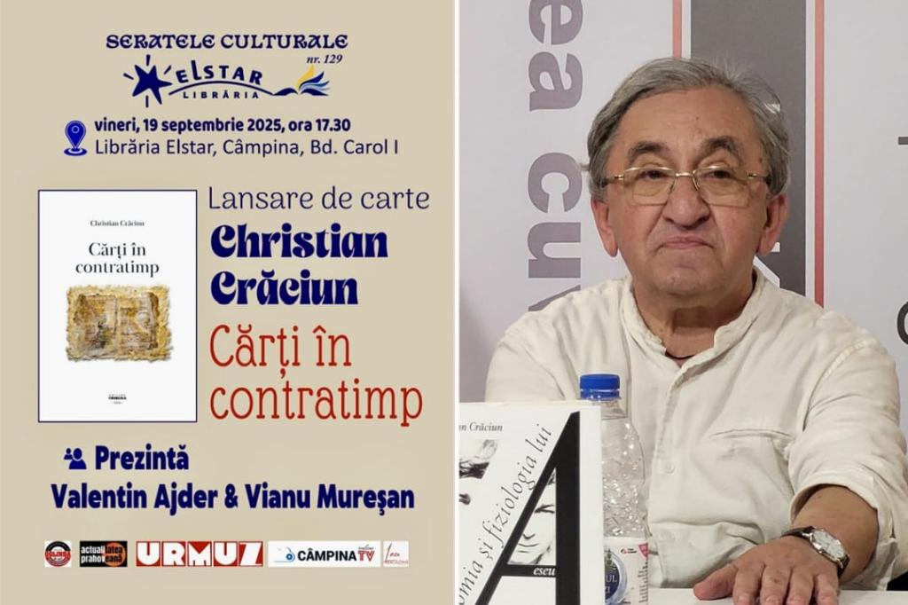 Începe sezonul de toamnă al Seratelor Culturale Elstar cu lansarea unui volum al profesorului Christian Crăciun