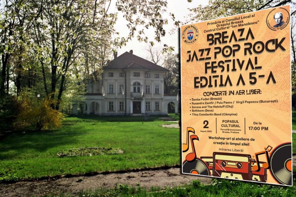 Pe 2 august, la Breaza va avea loc a V-a ediție a Festivalului Jazz Pop Rock