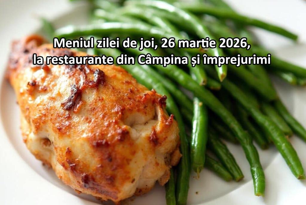 Joi, 26 martie 2026. Meniul zilei la restaurante din Câmpina și împrejurimi