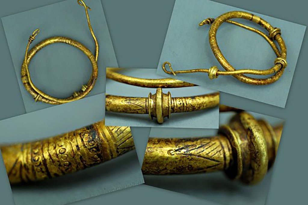 Descoperire arheologică remarcabilă în Prahova - trei coliere din aur vechi de peste 3.000 ani