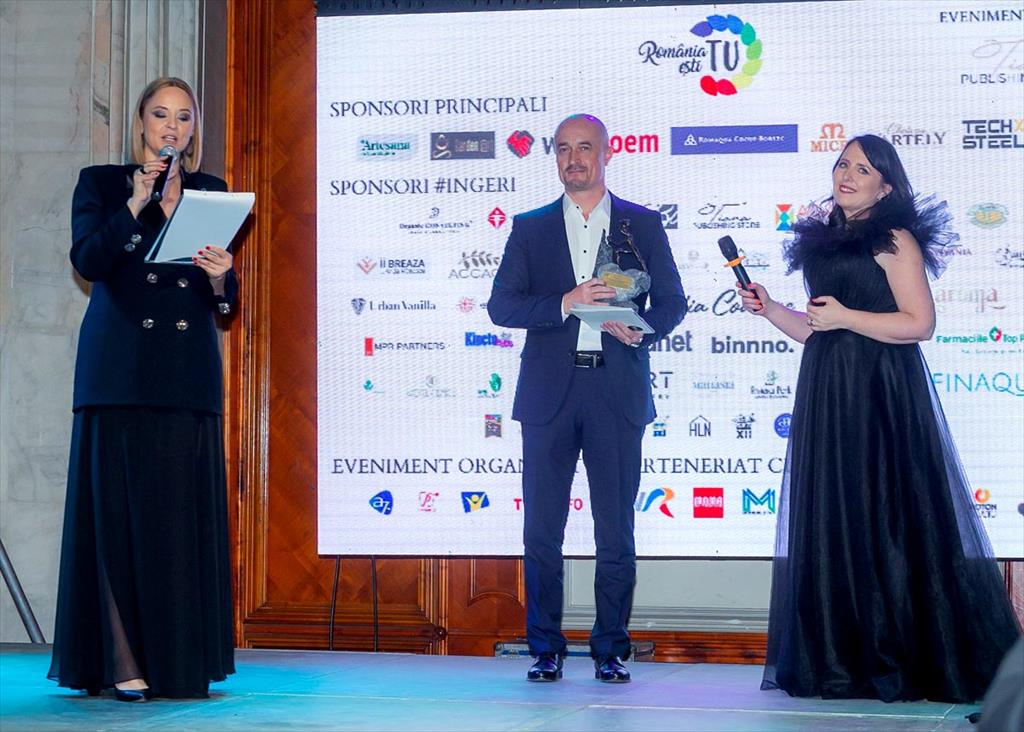 Primarul Alin Moldoveanu, premiat la Gala Națională “România ești TU”, la categoria “Investiții publice”