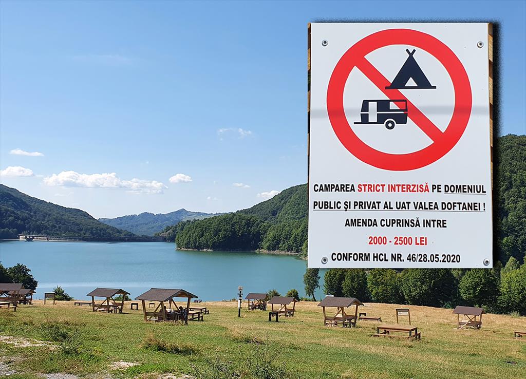 La Valea Doftanei, camparea cu corturi și rulote este strict interzisă