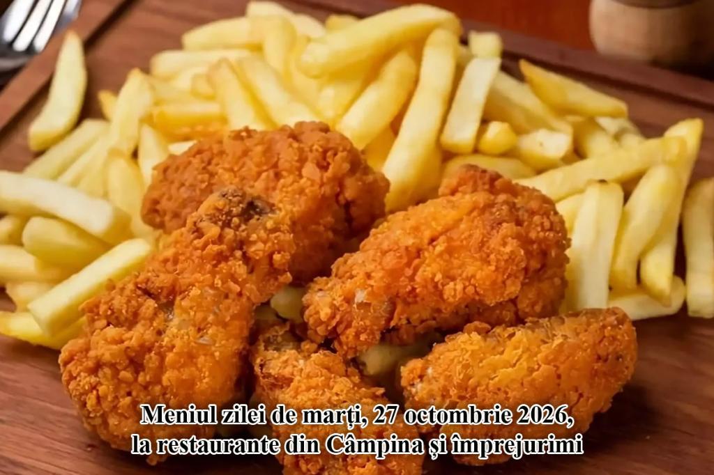 Marți, 27 octombrie 2026. Meniul zilei la restaurante din Câmpina și împrejurimi
