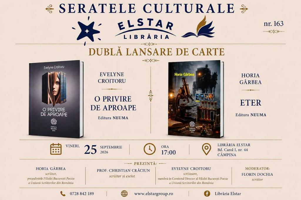 Seratele Culturale Elstar. Dublă lansare de carte