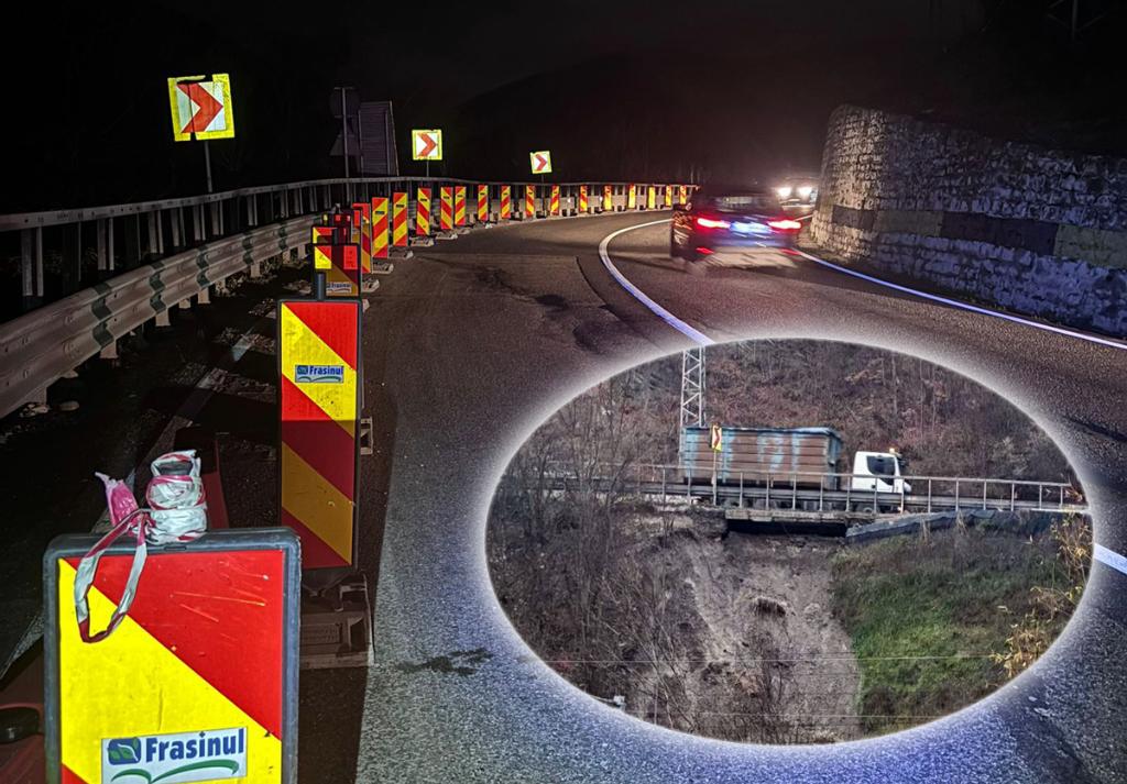 Restricție parțială pe DN1, la Comarnic, pe sensul de mers Brașov - Ploiești, din cauza unei alunecări de teren
