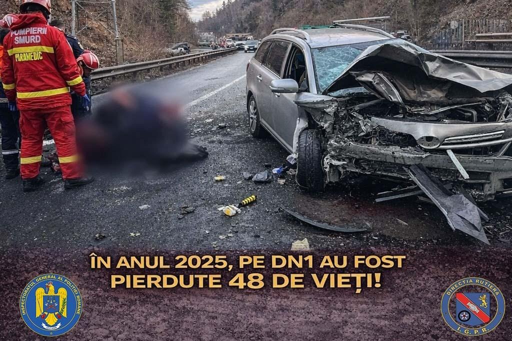 Acțiuni ale polițiștilor prahoveni pentru prevenirea accidentelor rutiere pe DN1