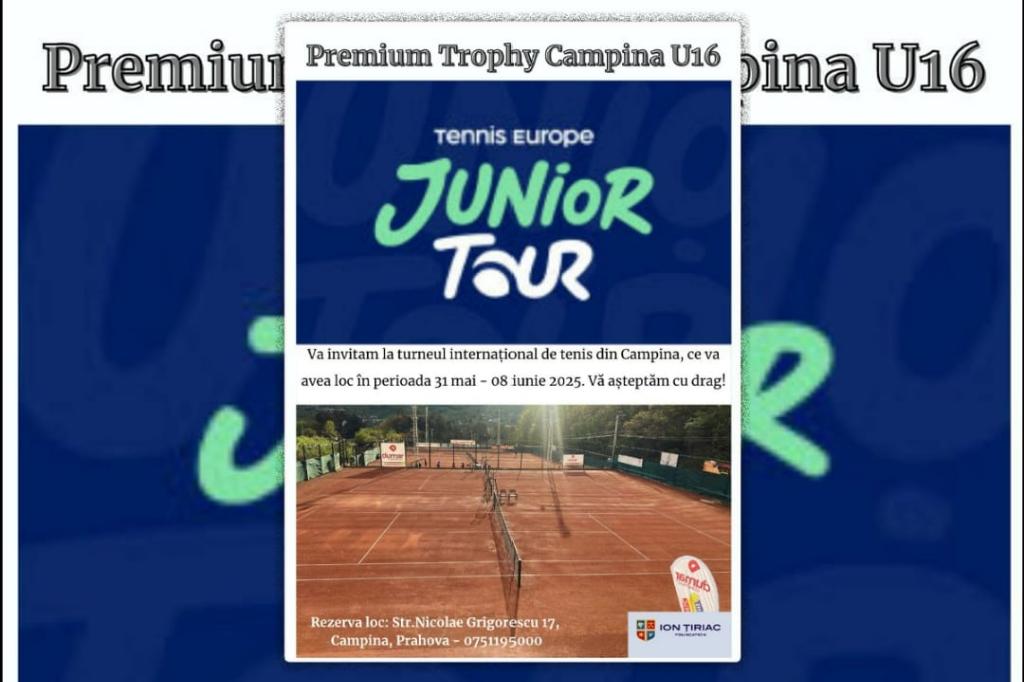 Din 31 mai, la Câmpina începe un turneu internațional de tenis pentru sportivi sub 16 ani