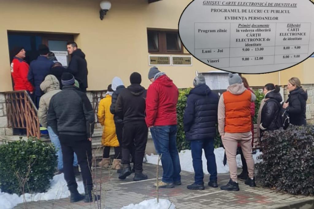 Coadă la eliberarea cărților de identitate la Câmpina. Programul este de o singură oră pe zi