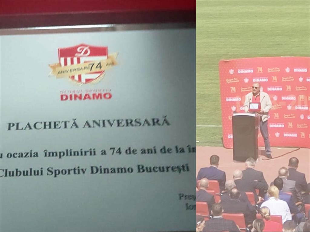 Ion Alexe, câmpineanul premiat la aniversarea clubului Dinamo București