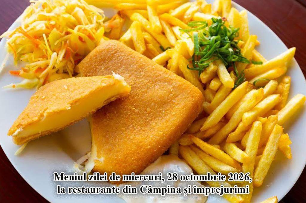 Miercuri, 28 octombrie 2026. Meniul zilei la restaurante din Câmpina și împrejurimi