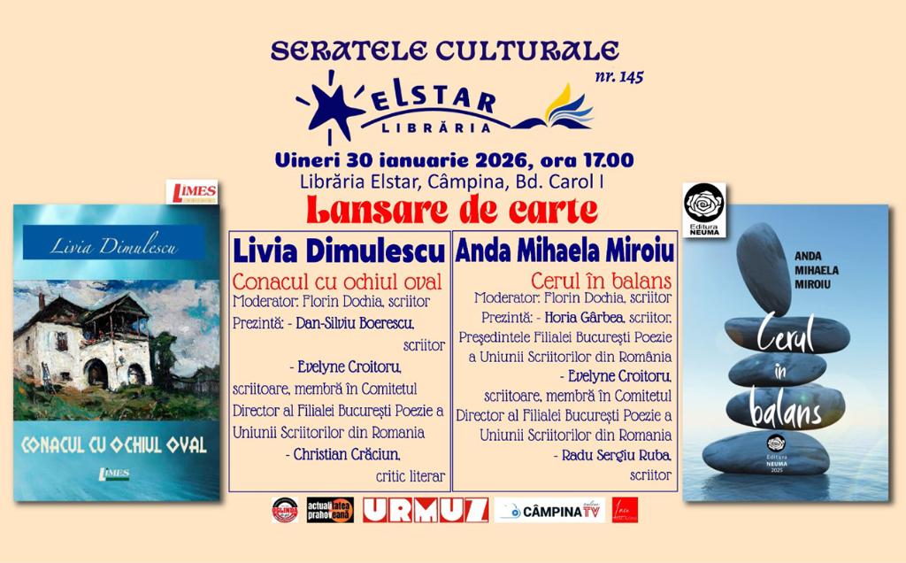 Seratele Culturale Elstar. Dublă lansare de carte