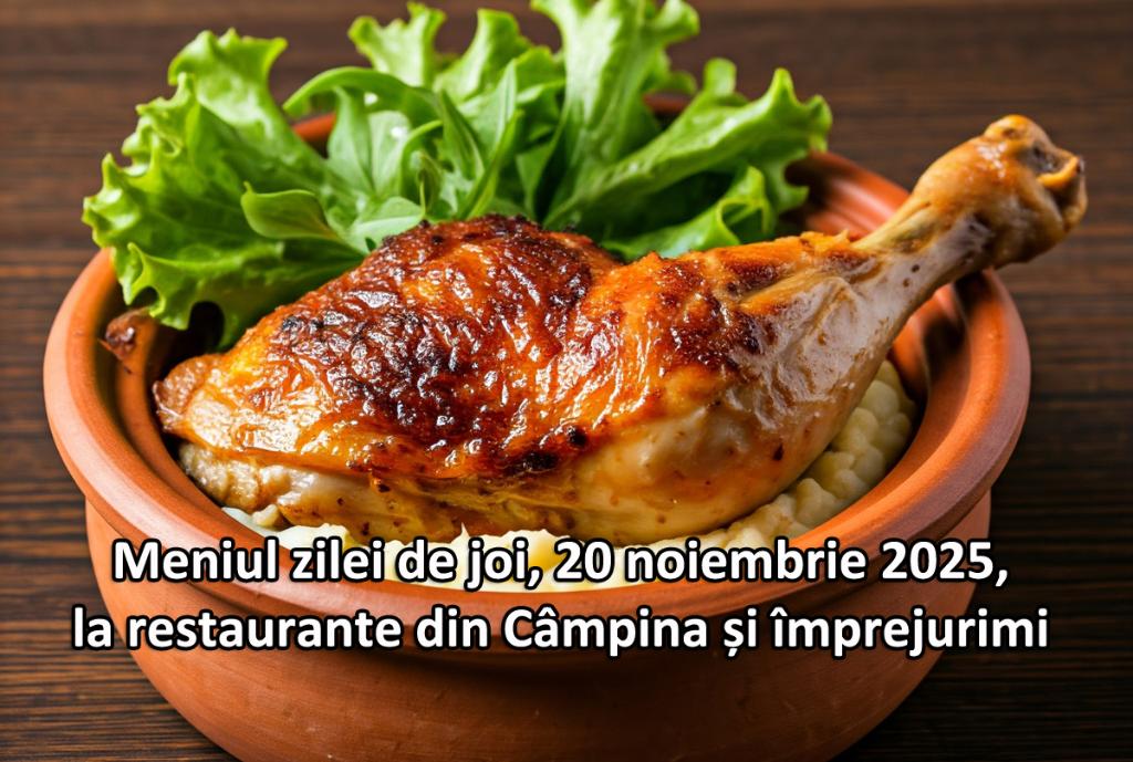 Joi, 20 noiembrie 2025. Meniul zilei la restaurante din Câmpina și împrejurimi