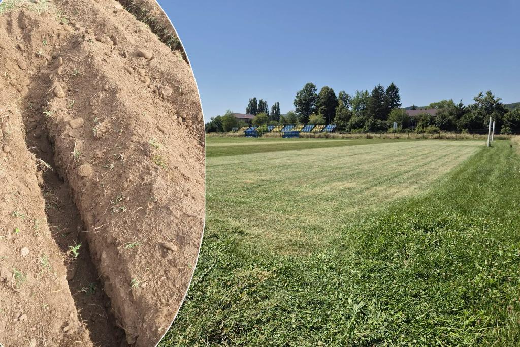 La stadionul „Rafinăriei” din Câmpina se lucrează la un sistem de irigiație și, apoi, refacerea gazonului