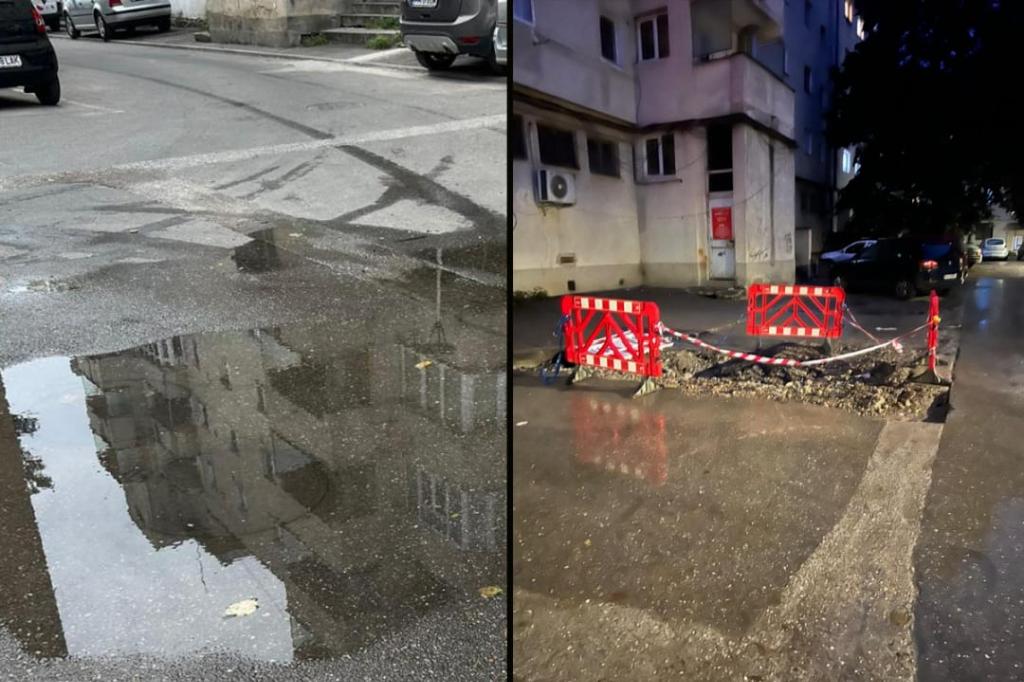 Au înlocuit balta cu... groapa?! Oamenii speră că nu va dura încă aproape jumătate de an rezolvarea problemei