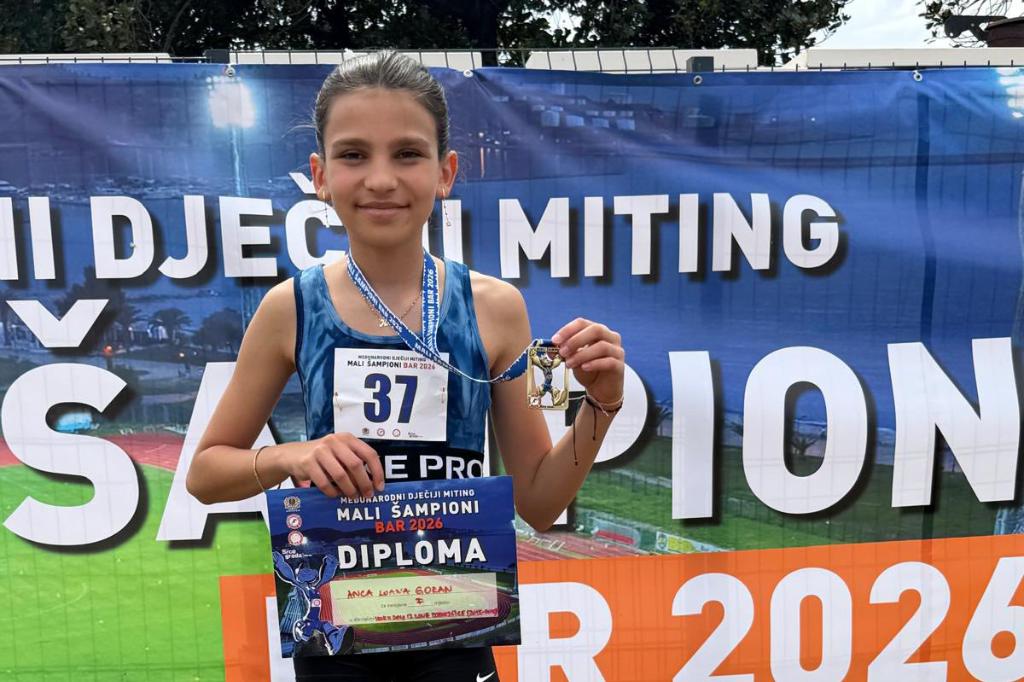Anca Goran (CSS ”Istrati” Câmpina), două medalii de aur la o competiție atletică în Muntenegru
