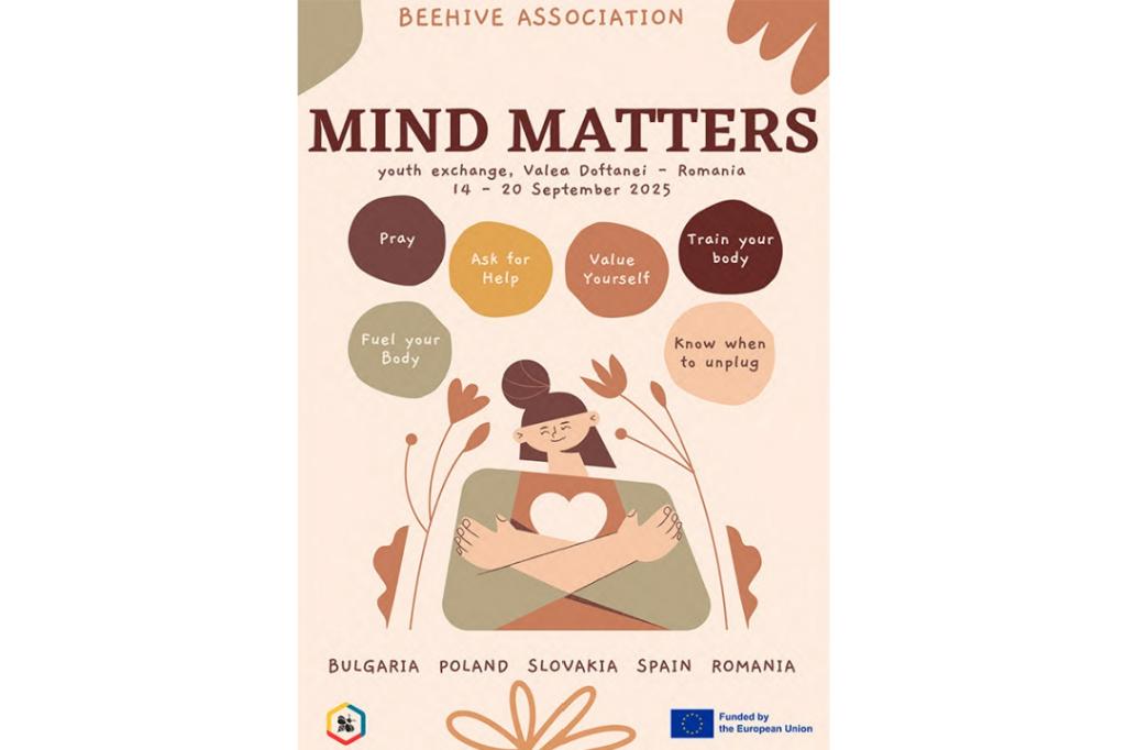 La Valea Doftanei, în perioada 14-20 septembrie, proiectul ”Mind Matters” aduce sănătatea mintală a tinerilor în prim-plan