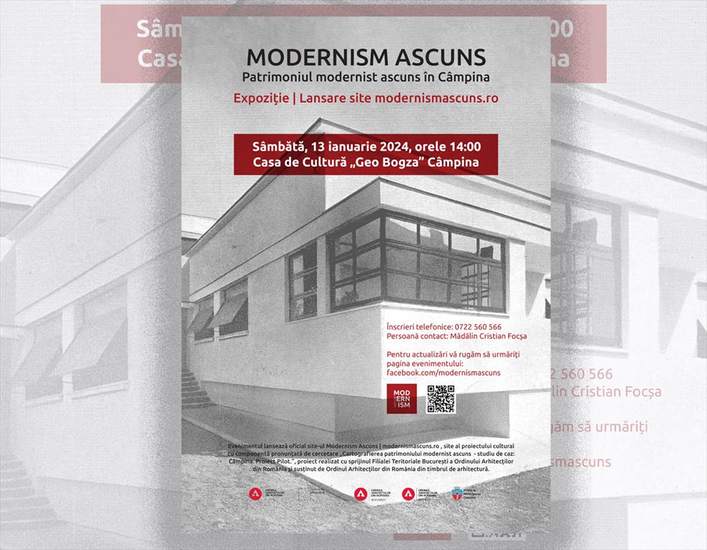 Sâmbătă, 13 ianuarie, la Câmpina va avea loc vernisajul expoziției ”Modernism ascuns”