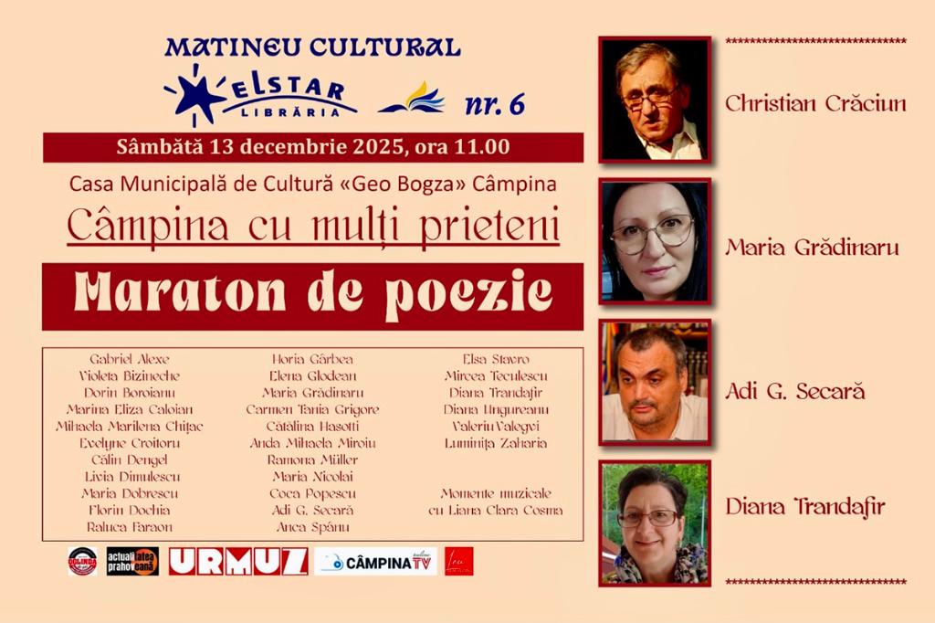 Eveniment marca Elstar: Maratonul poeziei – „Câmpina cu mulți prieteni”
