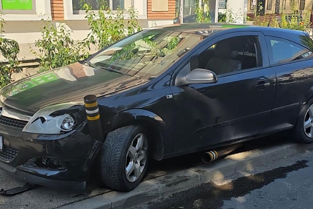Accident spectaculos în apropierea intrării la Spitalul Municipal Câmpina