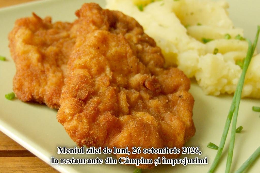 Luni, 26 octombrie 2026. Meniul zilei la restaurante din Câmpina și împrejurimi