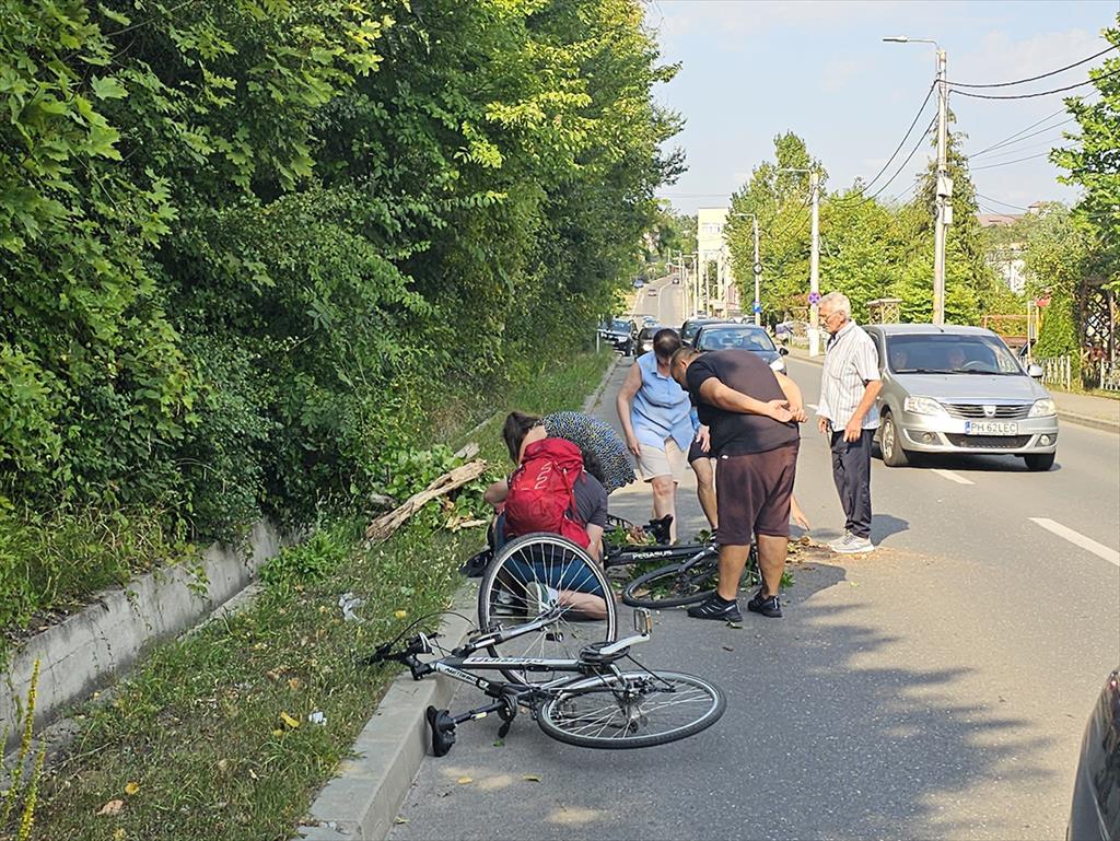Un copac s-a prăbușit pe Strada Pictor Grigorescu, din Câmpina, rănind o biciclistă