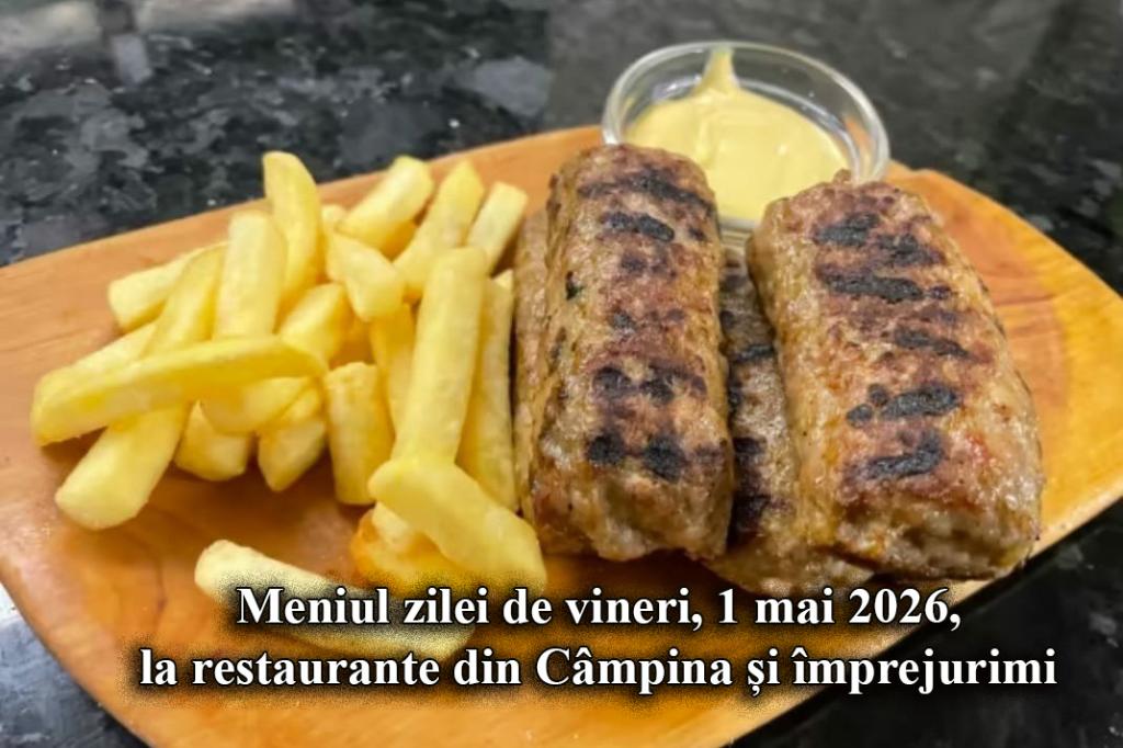 Vineri, 1 mai 2026. Meniul zilei la restaurante din Câmpina și împrejurimi