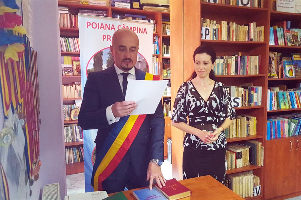 Alin Moldoveanu și-a început, oficial, noul mandat de primar al comunei Poiana Câmpina